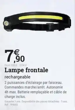 Espace emeraude Lampe frontale offre