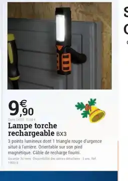 Espace emeraude Lampe torche rechargeable BX3 offre