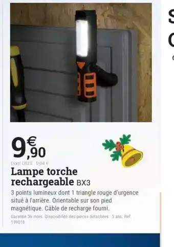 Espace emeraude Lampe torche rechargeable BX3 offre