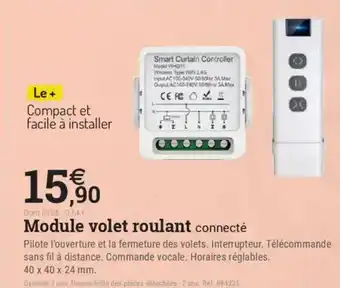 Espace emeraude Module volet roulant connecté offre