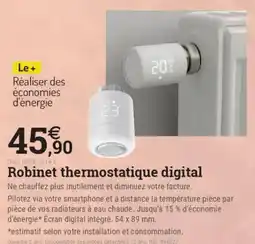Espace emeraude Robinet thermostatique digital offre