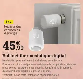 Espace emeraude Robinet thermostatique digital offre