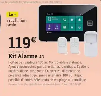 Espace emeraude Kit Alarme 4G offre
