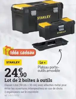 Espace emeraude STANLEY Lot de 2 boîtes à outils offre