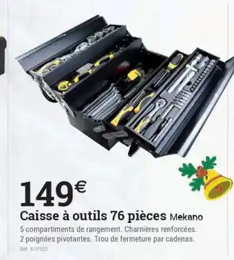 Espace emeraude MEKANO Caisse à outils 76 pièces offre