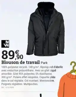 Espace emeraude Blouson de travail Park offre