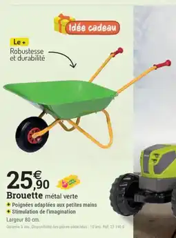Espace emeraude Brouette métal verte offre