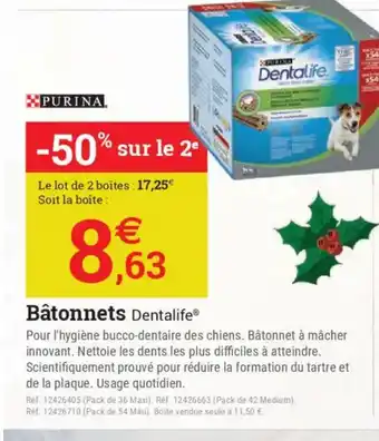 Espace emeraude PURINA Bâtonnets Dentalife offre