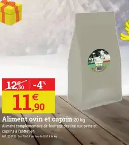 Espace emeraude Aliment ovin et caprin offre