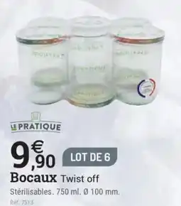 Espace emeraude LE PRATIQUE Bocaux Twist off offre