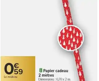 Carrefour Papier cadeau 2 mètres offre