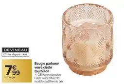 Carrefour Bougie parfumé verre ciselé tourbillon offre