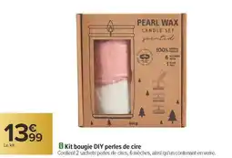 Carrefour Kit bougie diy perles de cire offre