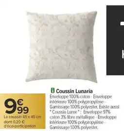 Carrefour Coussin lunaria offre