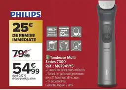 Carrefour Tondeuse multi series 7000 offre