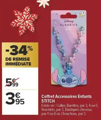 Carrefour Coffret accessoires enfants stitch offre