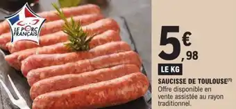 E.Leclerc Saucisse de toulouse offre