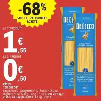 E.Leclerc Pâtes de cecco offre