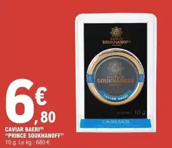 E.Leclerc Caviar baeri prince soukhanoff offre