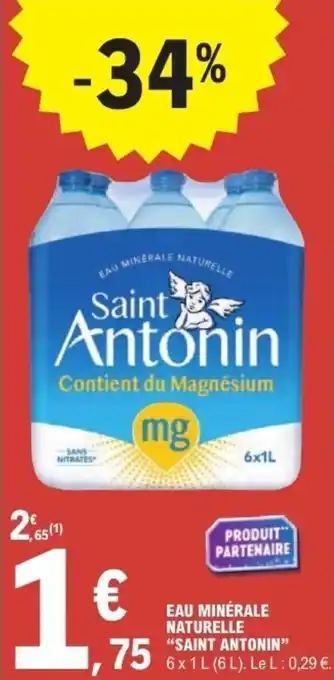 E.Leclerc Eau minérale naturelle saint antonin offre