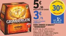 E.Leclerc Bière ambrée d'abbaye grimbergen offre