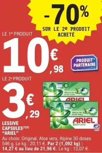 E.Leclerc Lessive capsules ariel offre