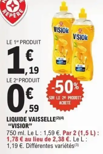 E.Leclerc Liquide vaisselle visior offre