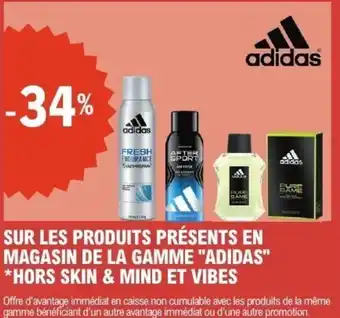 E.Leclerc SUR LES PRODUITS PRÉSENTS EN MAGASIN DE LA GAMME ADIDAS HORS SKIN & MIND ET VIBES offre