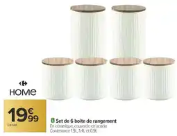 Carrefour Set de 6 boîte de rangement offre