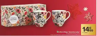 Coffret 2 mugs, geneviève lethu