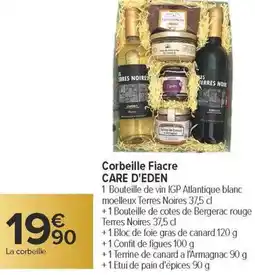 Carrefour Corbeille fiacre care d'eden offre