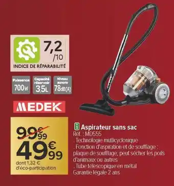 Carrefour Aspirateur sans sac offre