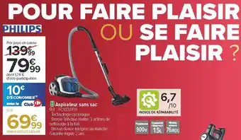 Carrefour Aspirateur sans sac philips offre