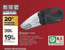 Carrefour Aspirateur à main severin offre