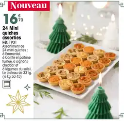 Croque Gel 24 Mini quiches assorties offre