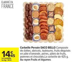 Carrefour Corbeille pensée daco bello offre