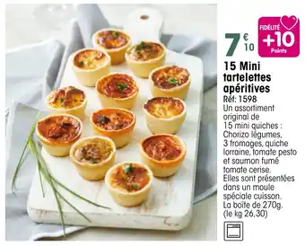 Croque Gel 15 Mini tartelettes apéritives offre