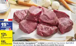 Carrefour Viande bovine: bourguignon à mijoter offre