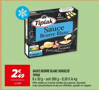 Netto Tipiak sauce beurre blanc surgelée offre