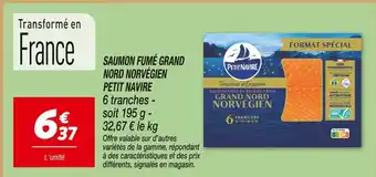 Netto Petit navire saumon fumé grand nord norvégien offre
