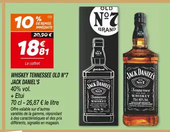 Netto Jack daniel's whiskey tennessee old n°7 offre