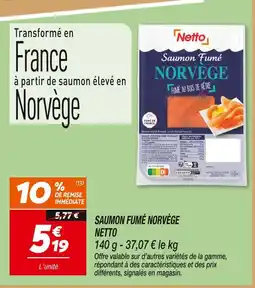 Netto Netto saumon fumé norvège offre