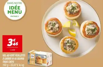 Netto Trois chefs vol-au-vent feuilletés à garnir x4 au beurre offre
