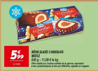 Netto Nestlé bûche glacée 3 chocolats offre