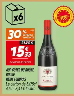 Netto Remy ferbras aop côtes du rhône rouge offre