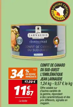 Netto Jean larnaudie confit de canard du sud-ouest l'emblématique offre