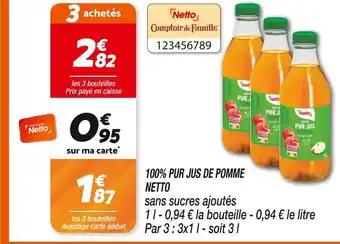 Netto Netto 100% pur jus de pomme offre