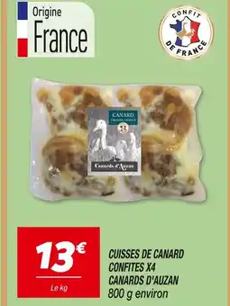 Netto Canards d'auzan cuisses de canard confites x4 offre