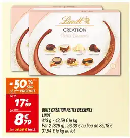 Netto Lindt boîte création petits desserts offre
