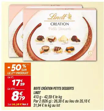 Netto Lindt boîte création petits desserts offre